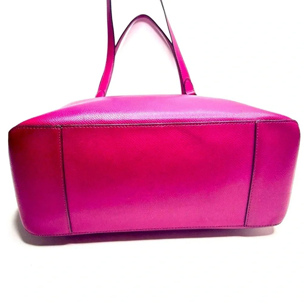 COACH Crossgrain Pink Leather Tote Bag